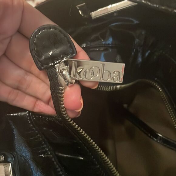 Kooba Y2K Early 2000's Vintage Rio Black Patent Leather Shoulder Bag - Picture 10 of 14